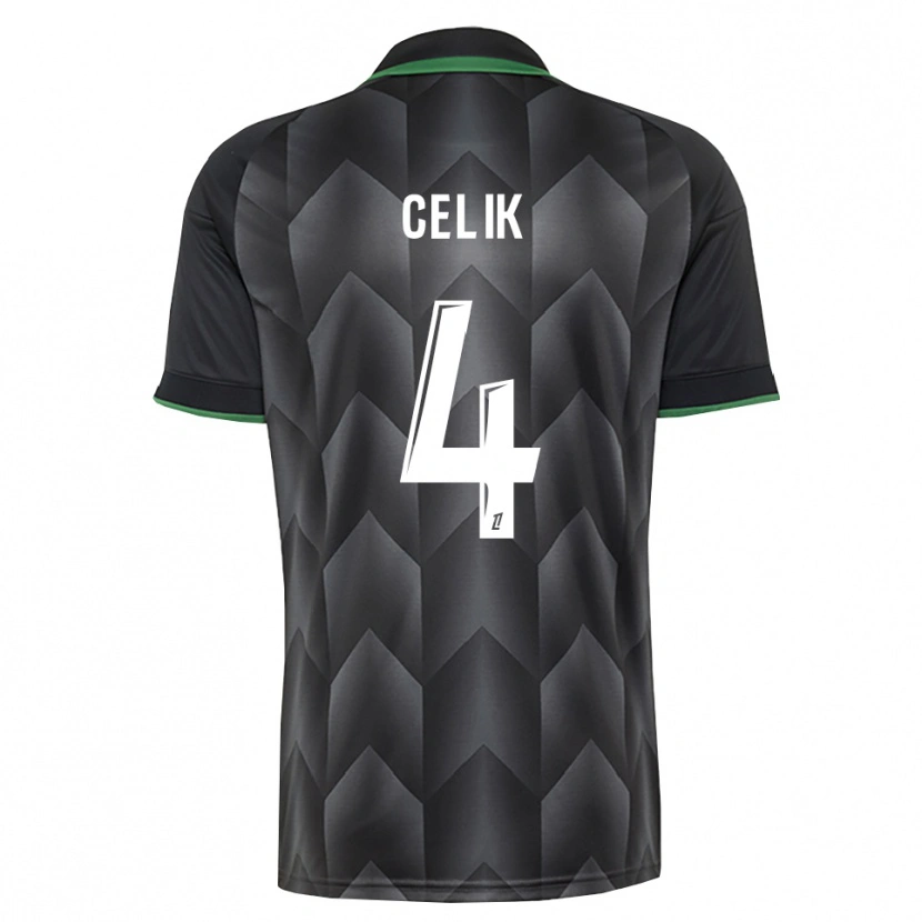 Danxen Herren Nidal Celik #4 Schwarzgrün Auswärtstrikot Trikot 2026/27 T-Shirt