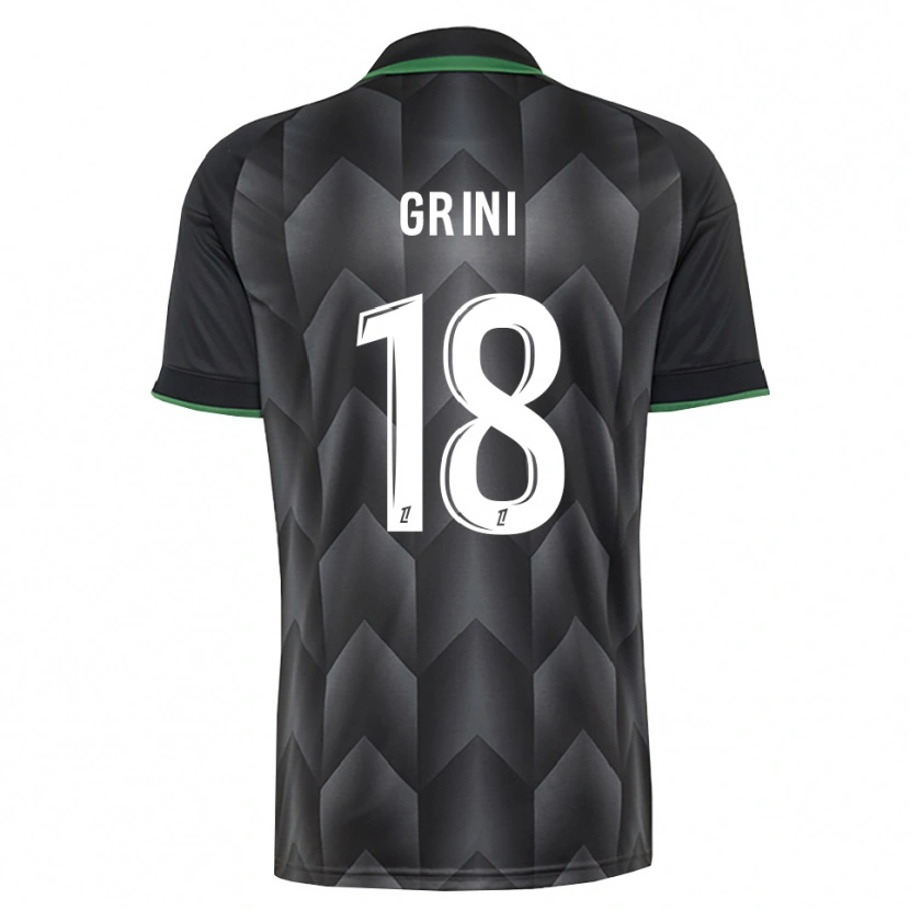 Danxen Herren Ilyes Grini #18 Schwarzgrün Auswärtstrikot Trikot 2026/27 T-Shirt