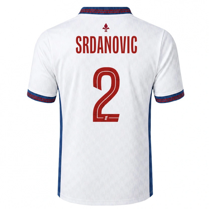 Danxen Herren Loun Srdanovic #2 Rot Weiß Blau Auswärtstrikot Trikot 2026/27 T-Shirt