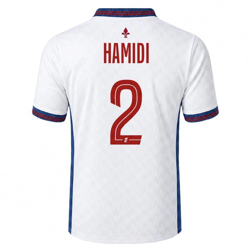 Danxen Herren Kamel Hamidi #2 Rot Weiß Blau Auswärtstrikot Trikot 2026/27 T-Shirt