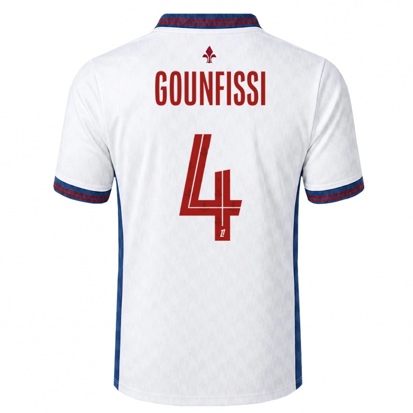 Danxen Herren Mouad Gounfissi #4 Rot Weiß Blau Auswärtstrikot Trikot 2026/27 T-Shirt