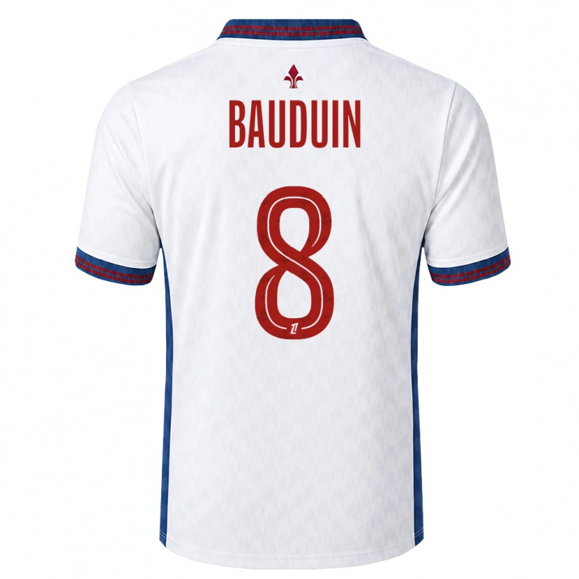 Danxen Herren Justine Bauduin #8 Rot Weiß Blau Auswärtstrikot Trikot 2026/27 T-Shirt