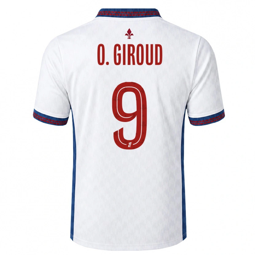 Danxen Herren Olivier Giroud #9 Rot Weiß Blau Auswärtstrikot Trikot 2026/27 T-Shirt