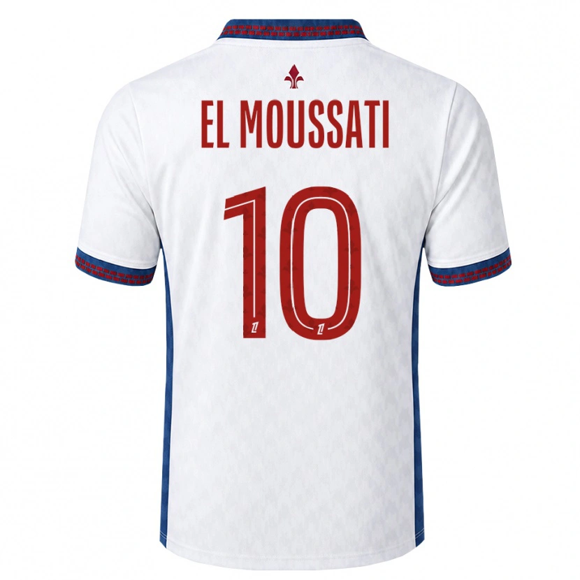 Danxen Herren Redouane El Moussati #10 Rot Weiß Blau Auswärtstrikot Trikot 2026/27 T-Shirt