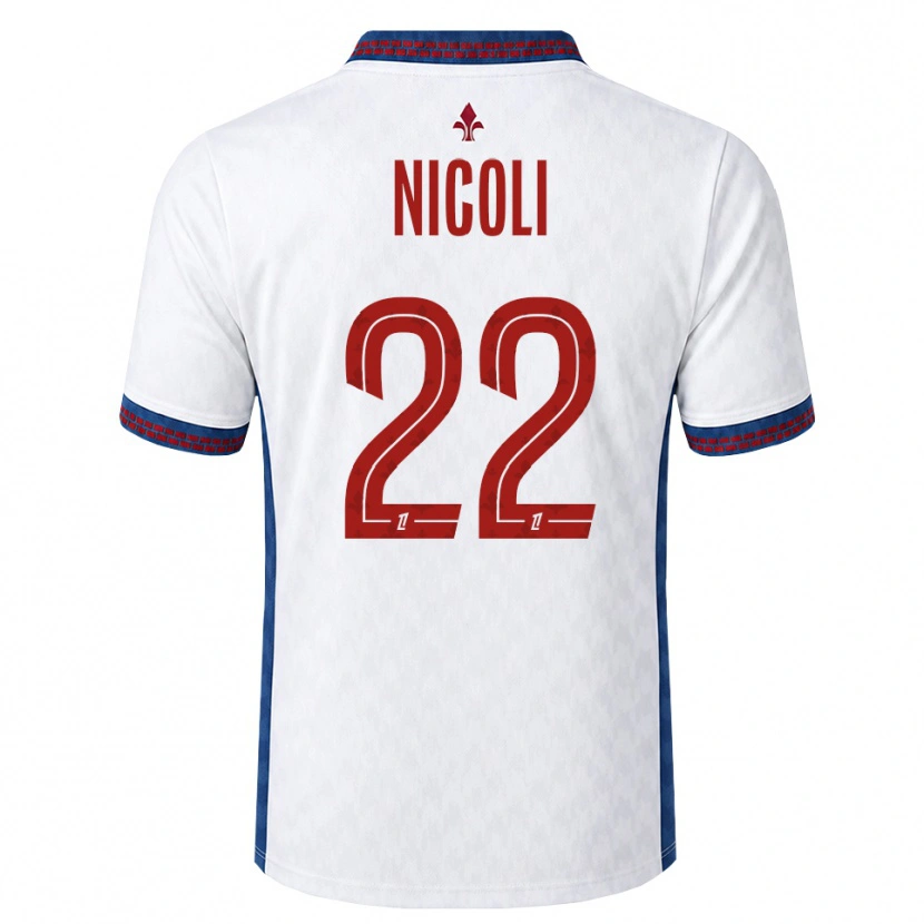 Danxen Herren Morgane Nicoli #22 Rot Weiß Blau Auswärtstrikot Trikot 2026/27 T-Shirt