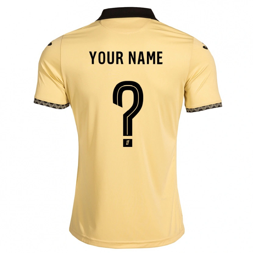 Danxen Herren Ihren Namen #0 Navajoweiß Schwarz Auswärtstrikot Trikot 2026/27 T-Shirt