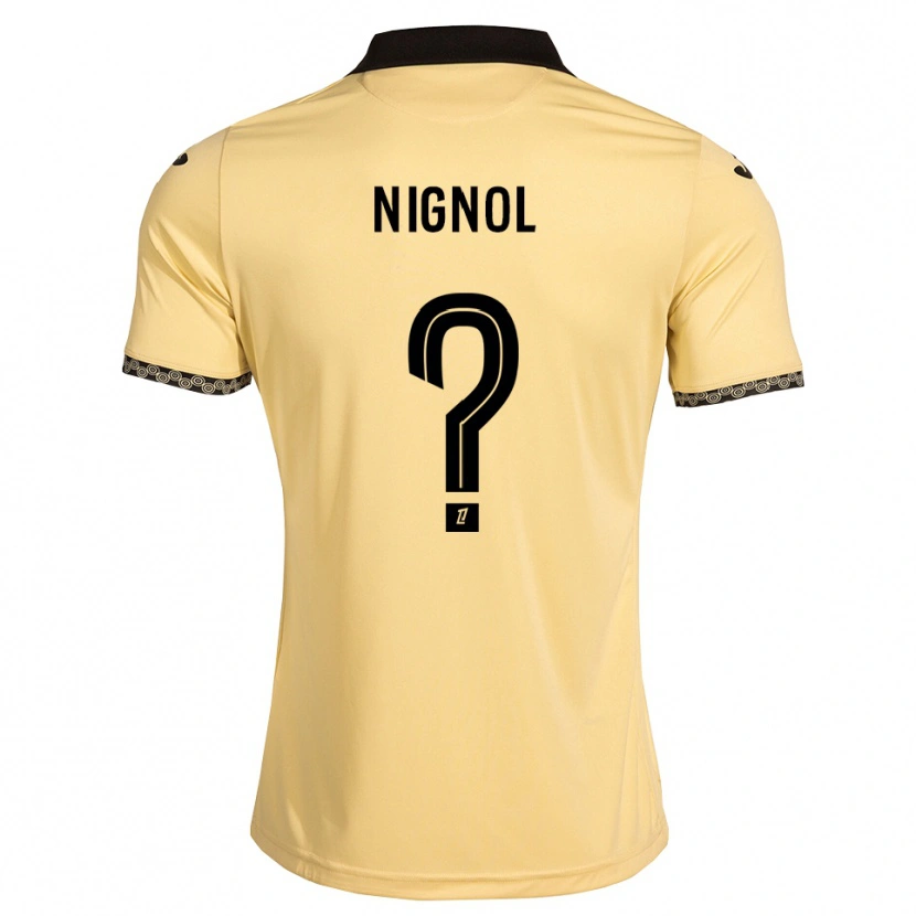 Danxen Herren Vincent Nignol #0 Navajoweiß Schwarz Auswärtstrikot Trikot 2026/27 T-Shirt