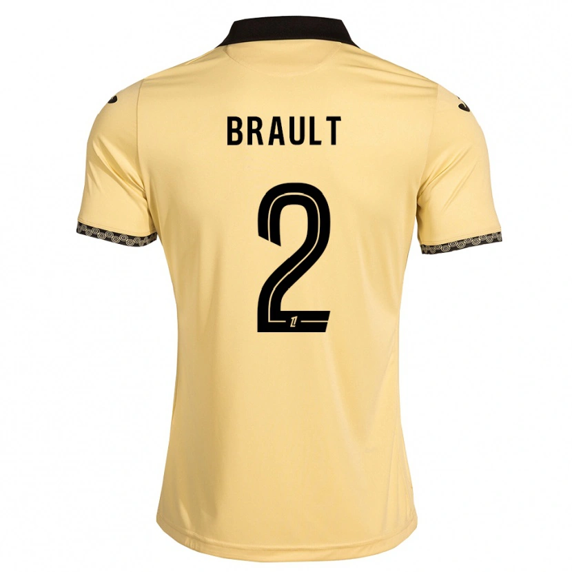 Danxen Herren Matis Brault #2 Navajoweiß Schwarz Auswärtstrikot Trikot 2026/27 T-Shirt