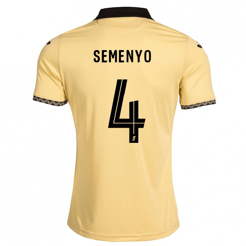 Danxen Herren Jai Semenyo #4 Navajoweiß Schwarz Auswärtstrikot Trikot 2026/27 T-Shirt