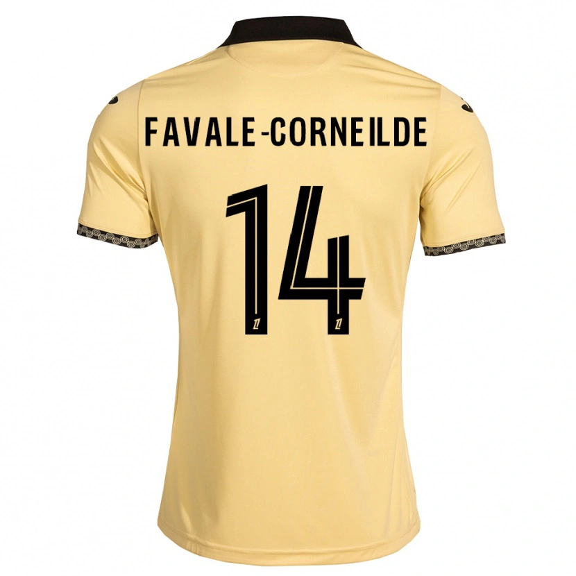 Danxen Herren Gianni Favale-Corneilde #14 Navajoweiß Schwarz Auswärtstrikot Trikot 2026/27 T-Shirt