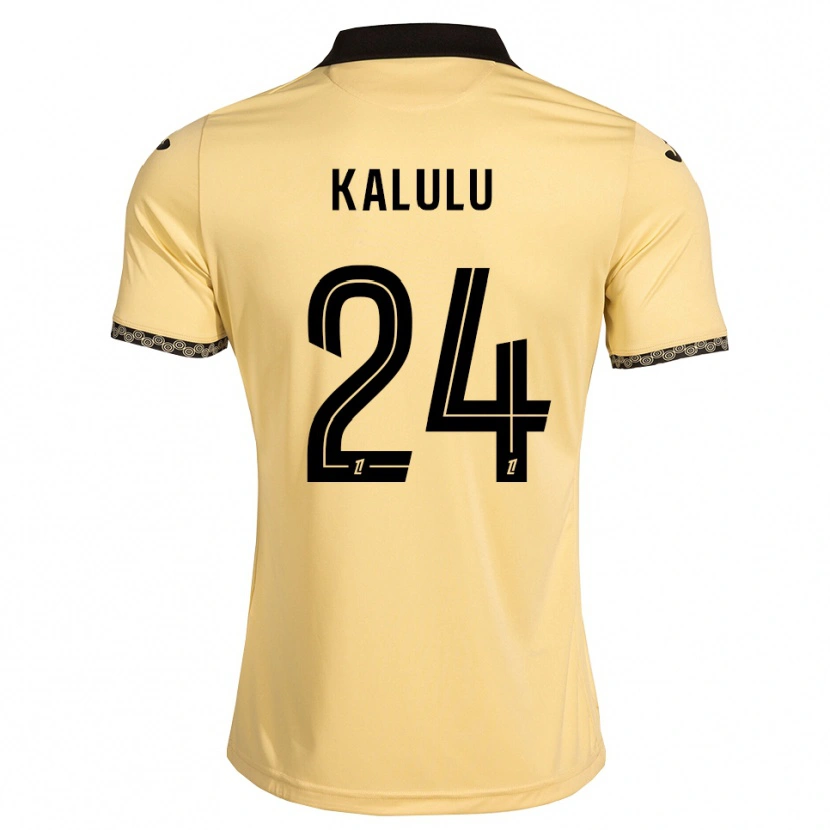 Danxen Herren Gédéon Kalulu #24 Navajoweiß Schwarz Auswärtstrikot Trikot 2026/27 T-Shirt