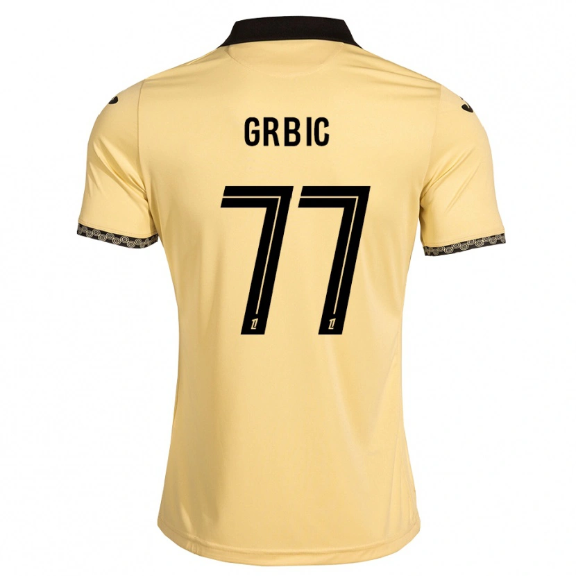 Danxen Herren Adrian Grbic #77 Navajoweiß Schwarz Auswärtstrikot Trikot 2026/27 T-Shirt