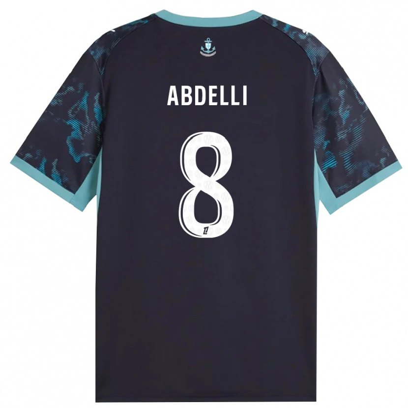 Danxen Herren Himad Abdelli #8 Blass Türkis Weiß Schwarz Auswärtstrikot Trikot 2026/27 T-Shirt