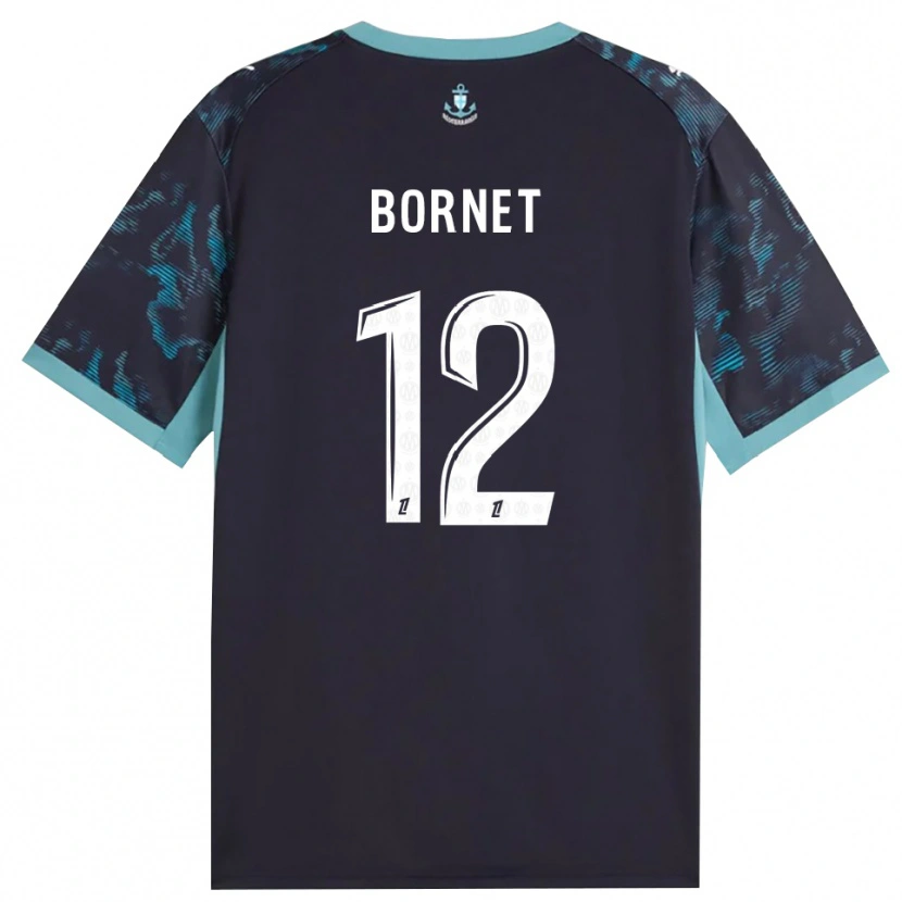 Danxen Herren Camille Bornet #12 Blass Türkis Weiß Schwarz Auswärtstrikot Trikot 2026/27 T-Shirt