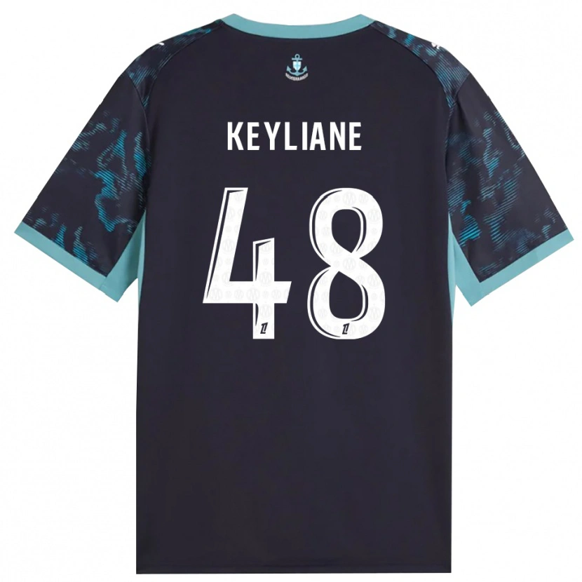 Danxen Herren Keyliane Abdallah #48 Blass Türkis Weiß Schwarz Auswärtstrikot Trikot 2026/27 T-Shirt