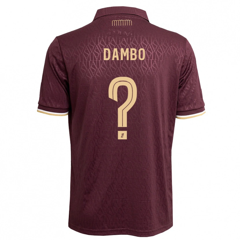 Danxen Herren Andreas Dambo #0 Weinrot Sandbraun Auswärtstrikot Trikot 2026/27 T-Shirt