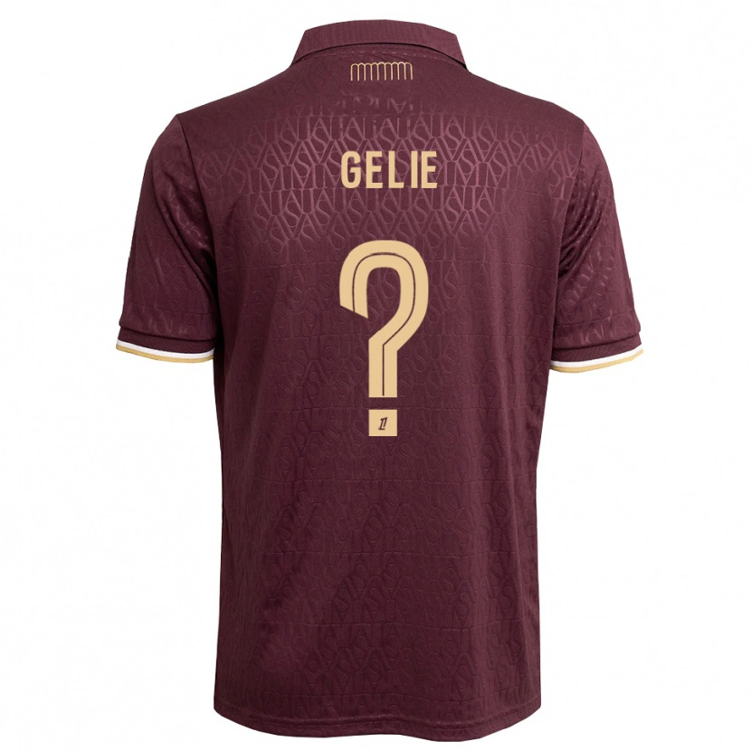 Danxen Herren Melvyn Gelie #0 Weinrot Sandbraun Auswärtstrikot Trikot 2026/27 T-Shirt