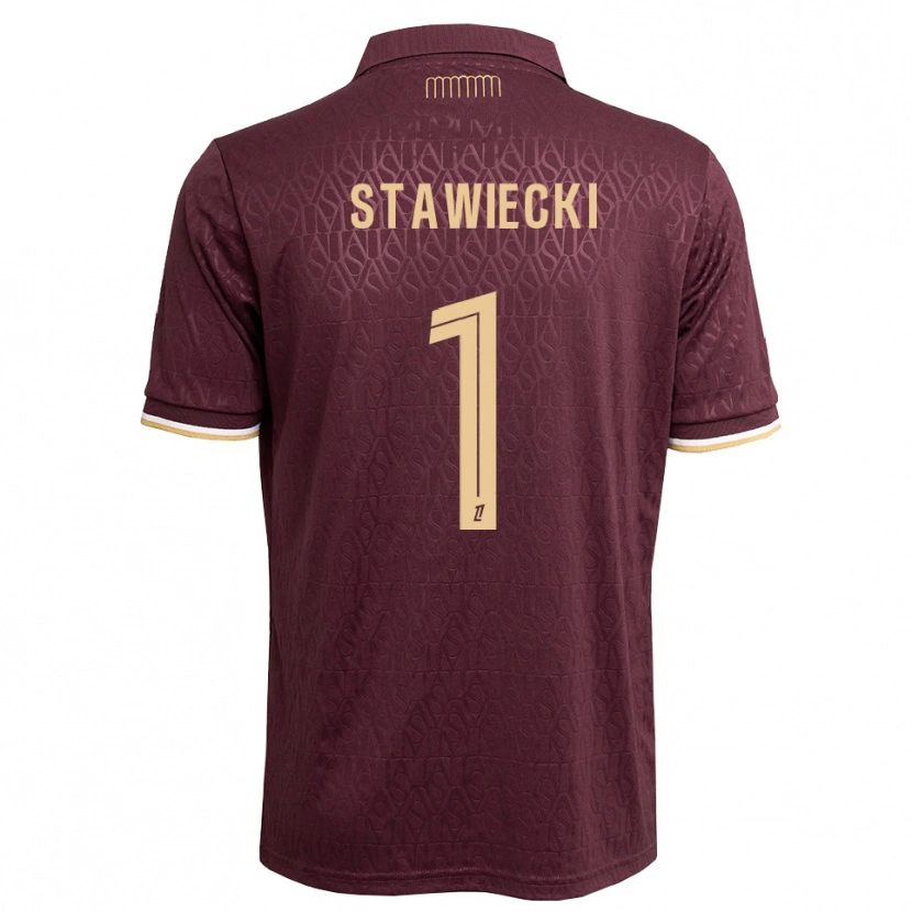 Danxen Herren Jules Stawiecki #1 Weinrot Sandbraun Auswärtstrikot Trikot 2026/27 T-Shirt