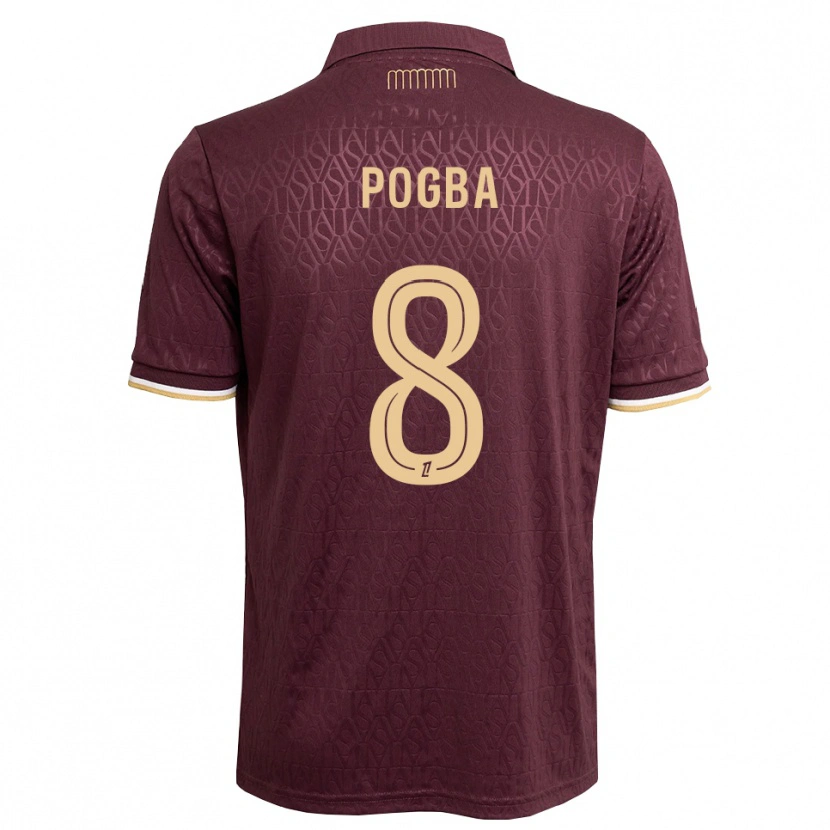 Danxen Herren Paul Pogba #8 Weinrot Sandbraun Auswärtstrikot Trikot 2026/27 T-Shirt