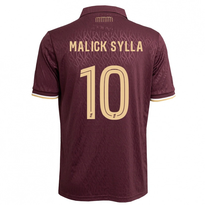 Danxen Herren Malick Sylla #10 Weinrot Sandbraun Auswärtstrikot Trikot 2026/27 T-Shirt