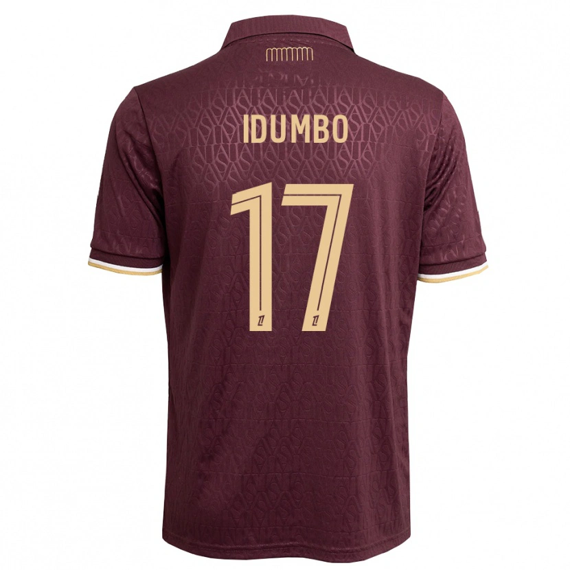 Danxen Herren Stanis Idumbo #17 Weinrot Sandbraun Auswärtstrikot Trikot 2026/27 T-Shirt
