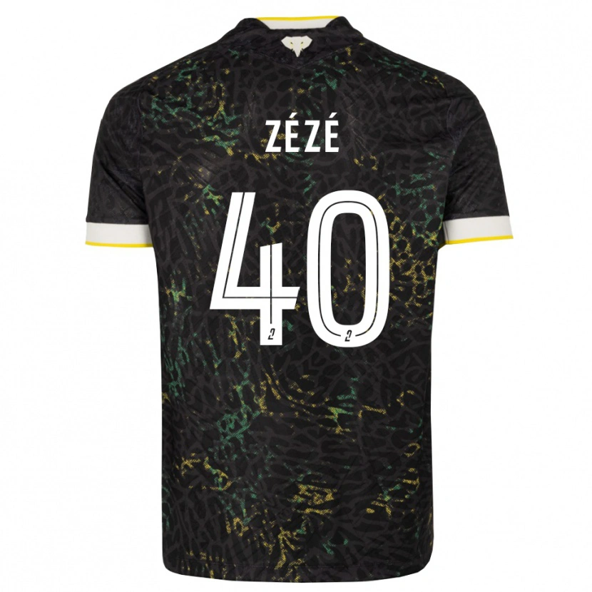 Danxen Herren Yanel Zézé #40 Schwarz Weiß Gelb Auswärtstrikot Trikot 2026/27 T-Shirt