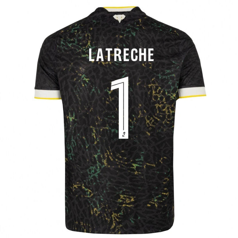 Danxen Herren Yanis Latreche #1 Schwarz Weiß Gelb Auswärtstrikot Trikot 2026/27 T-Shirt