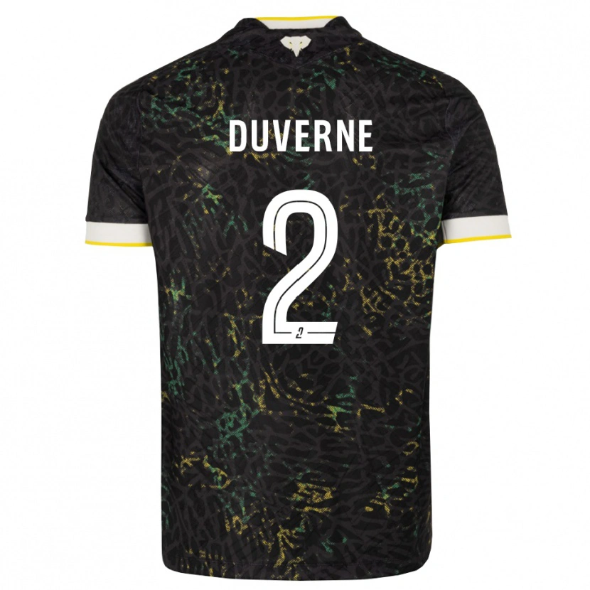 Danxen Herren Jean-Kévin Duverne #2 Schwarz Weiß Gelb Auswärtstrikot Trikot 2026/27 T-Shirt
