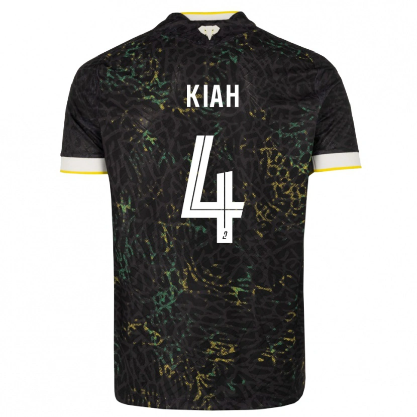 Danxen Herren Emmanuel Kiah #4 Schwarz Weiß Gelb Auswärtstrikot Trikot 2026/27 T-Shirt