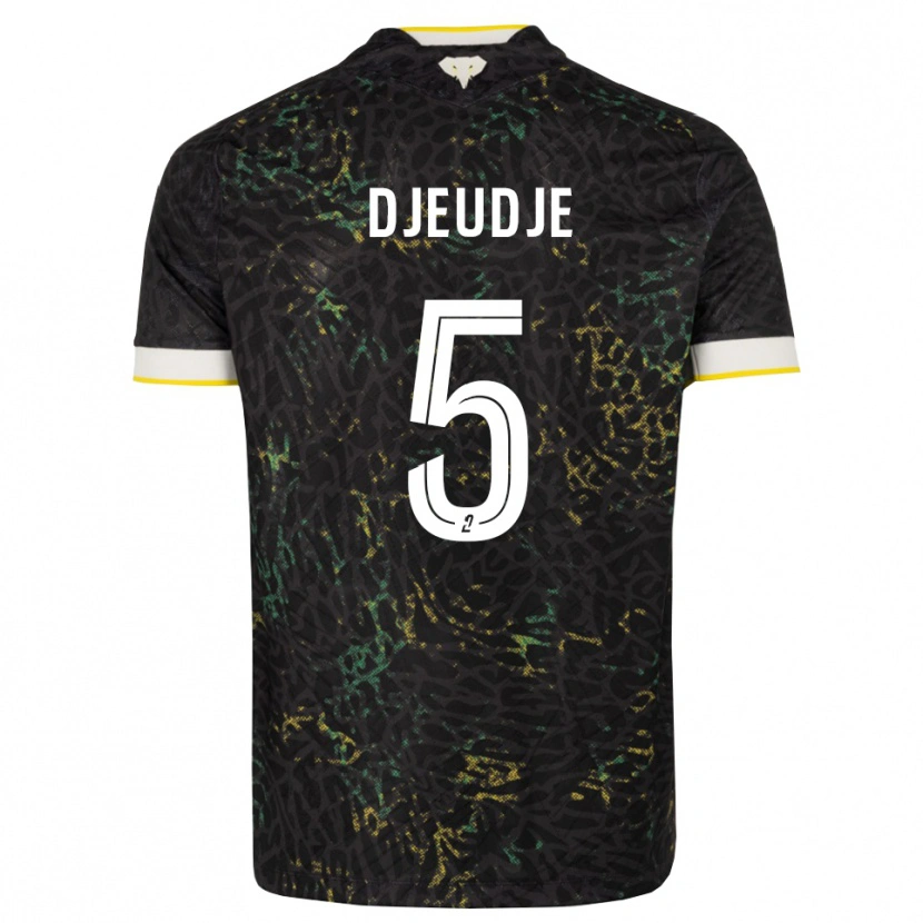 Danxen Herren Lilian Djeudje #5 Schwarz Weiß Gelb Auswärtstrikot Trikot 2026/27 T-Shirt