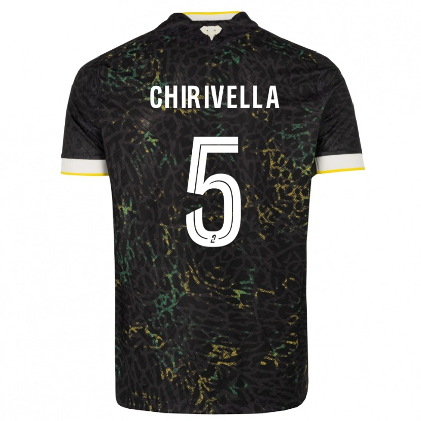 Danxen Herren Pedro Chirivella #5 Schwarz Weiß Gelb Auswärtstrikot Trikot 2026/27 T-Shirt