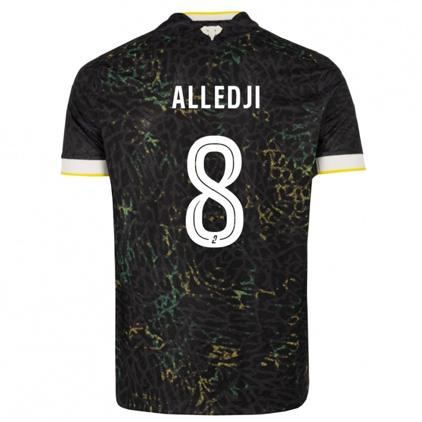 Danxen Herren Ezekiel Alledji #8 Schwarz Weiß Gelb Auswärtstrikot Trikot 2026/27 T-Shirt