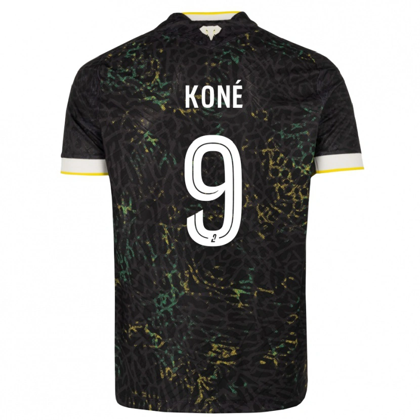 Danxen Herren Junior Koné #9 Schwarz Weiß Gelb Auswärtstrikot Trikot 2026/27 T-Shirt