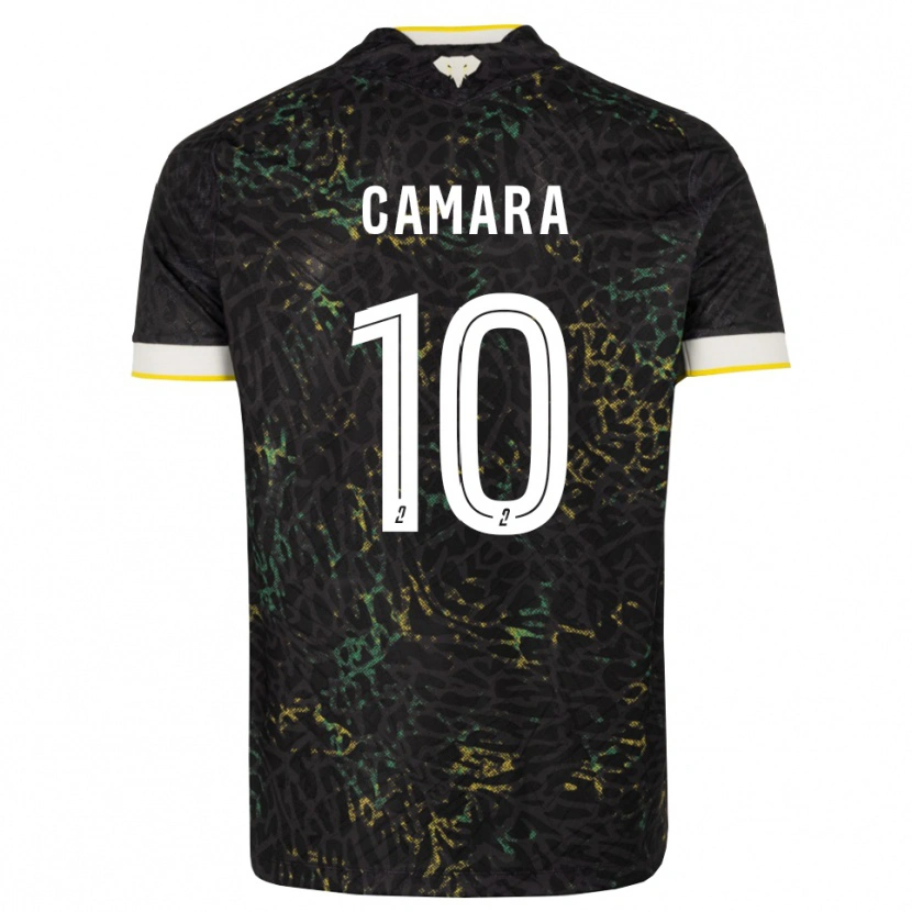 Danxen Herren Ibrahim Camara #10 Schwarz Weiß Gelb Auswärtstrikot Trikot 2026/27 T-Shirt