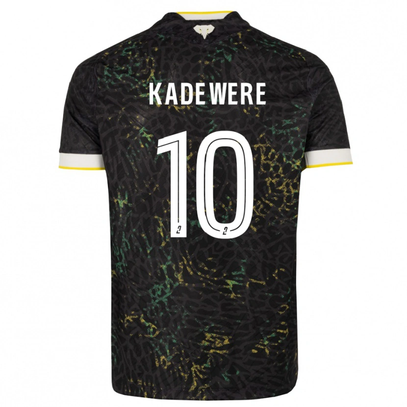 Danxen Herren Tino Kadewere #10 Schwarz Weiß Gelb Auswärtstrikot Trikot 2026/27 T-Shirt