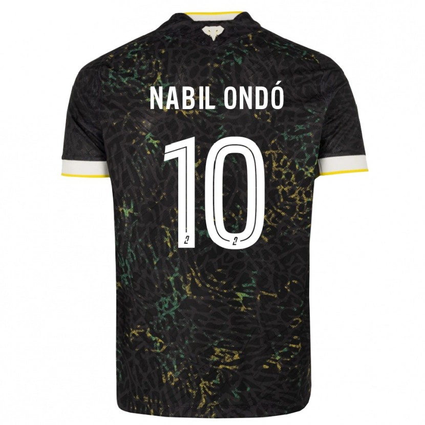 Danxen Herren José Nabil Ondó #10 Schwarz Weiß Gelb Auswärtstrikot Trikot 2026/27 T-Shirt