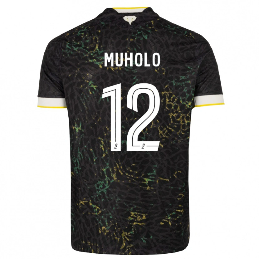 Danxen Herren Ernest Muholo #12 Schwarz Weiß Gelb Auswärtstrikot Trikot 2026/27 T-Shirt