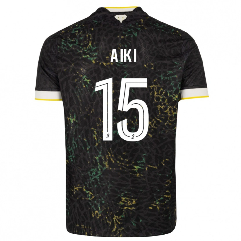 Danxen Herren Amed Aiki #15 Schwarz Weiß Gelb Auswärtstrikot Trikot 2026/27 T-Shirt