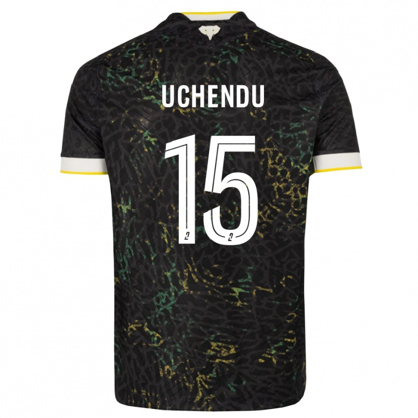 Danxen Herren Chinaza Uchendu #15 Schwarz Weiß Gelb Auswärtstrikot Trikot 2026/27 T-Shirt