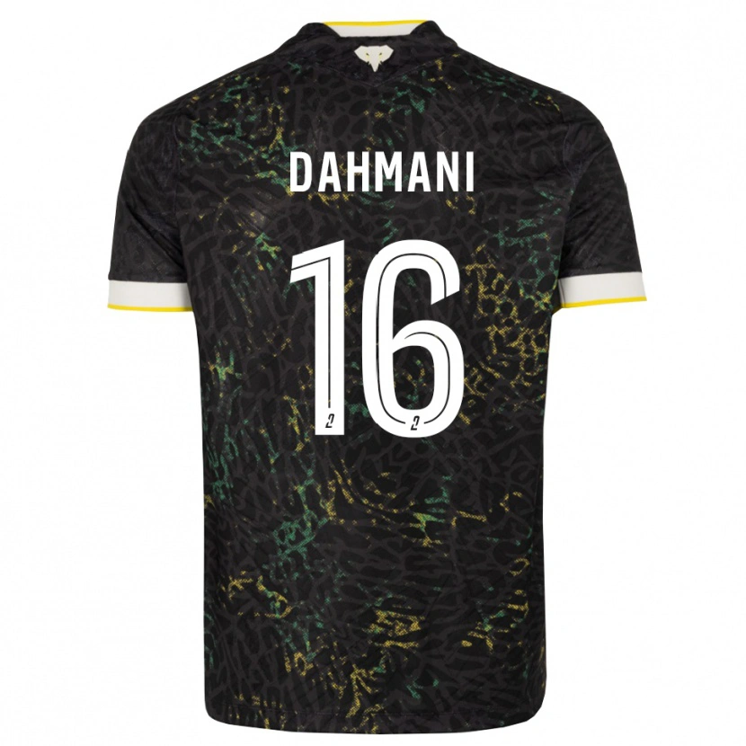 Danxen Herren Waël Dahmani #16 Schwarz Weiß Gelb Auswärtstrikot Trikot 2026/27 T-Shirt