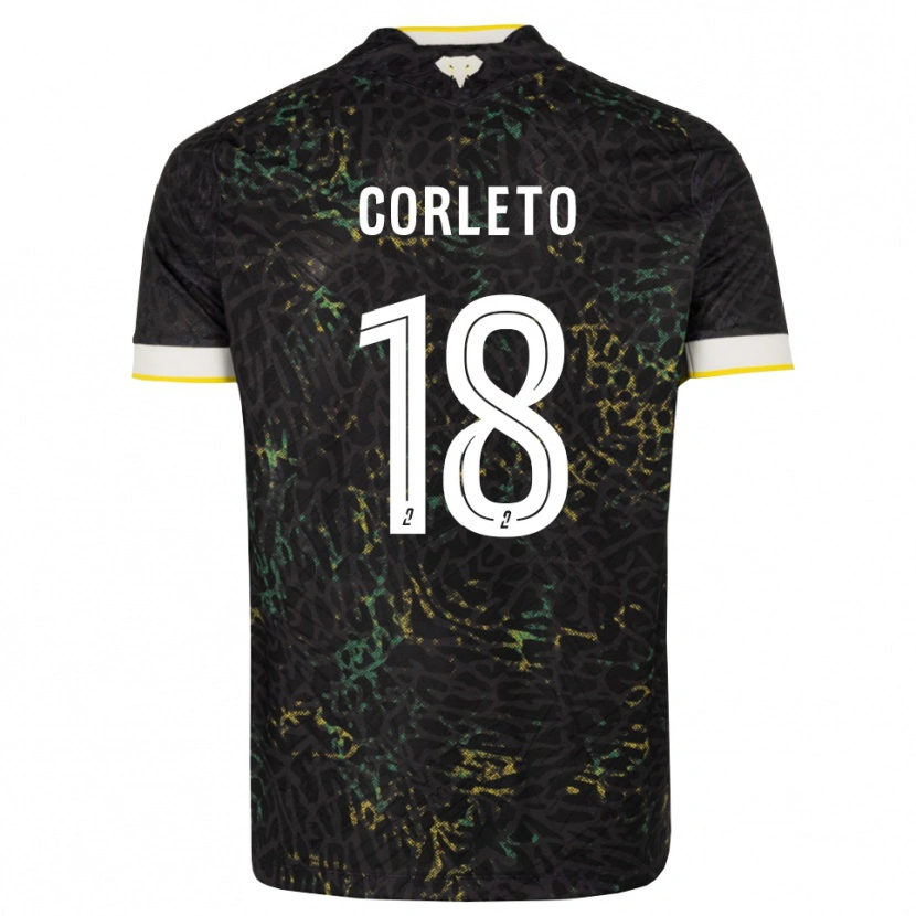 Danxen Herren Naël Corleto #18 Schwarz Weiß Gelb Auswärtstrikot Trikot 2026/27 T-Shirt