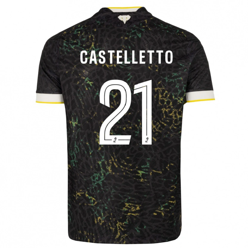 Danxen Herren Jean-Charles Castelletto #21 Schwarz Weiß Gelb Auswärtstrikot Trikot 2026/27 T-Shirt