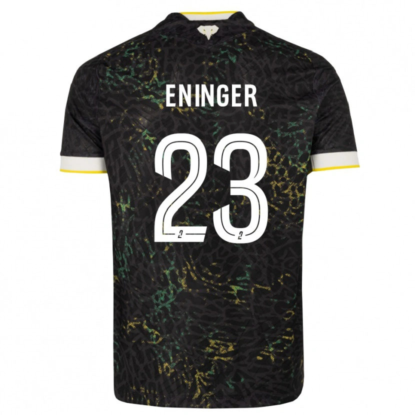 Danxen Herren Thelma Eninger #23 Schwarz Weiß Gelb Auswärtstrikot Trikot 2026/27 T-Shirt