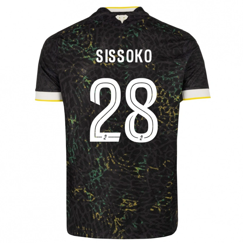 Danxen Herren Ibrahima Sissoko #28 Schwarz Weiß Gelb Auswärtstrikot Trikot 2026/27 T-Shirt