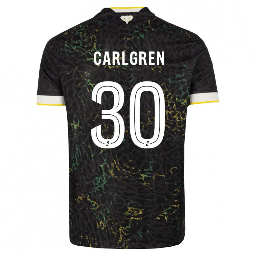 Danxen Herren Patrik Carlgren #30 Schwarz Weiß Gelb Auswärtstrikot Trikot 2026/27 T-Shirt