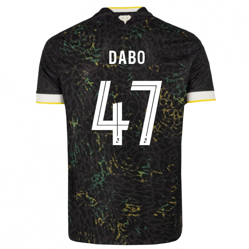 Danxen Herren Moustapha Dabo #47 Schwarz Weiß Gelb Auswärtstrikot Trikot 2026/27 T-Shirt