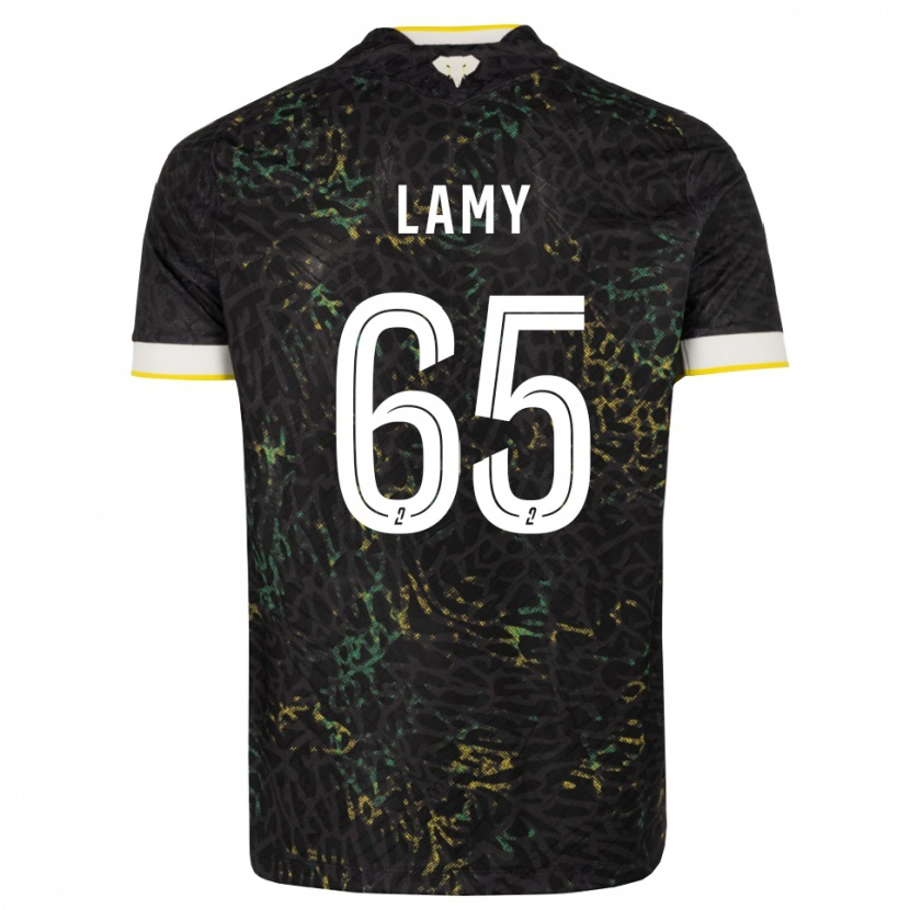 Danxen Herren Hugo Lamy #65 Schwarz Weiß Gelb Auswärtstrikot Trikot 2026/27 T-Shirt