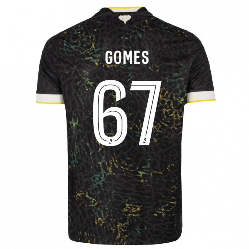 Danxen Herren Malang Gomes #67 Schwarz Weiß Gelb Auswärtstrikot Trikot 2026/27 T-Shirt