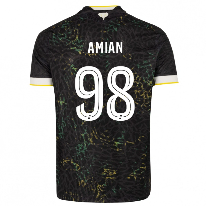 Danxen Herren Kelvin Amian #98 Schwarz Weiß Gelb Auswärtstrikot Trikot 2026/27 T-Shirt