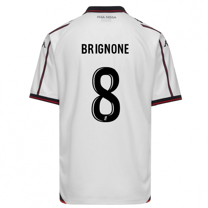 Danxen Herren Millan Brignone #8 Schwarz Weiß Auswärtstrikot Trikot 2026/27 T-Shirt
